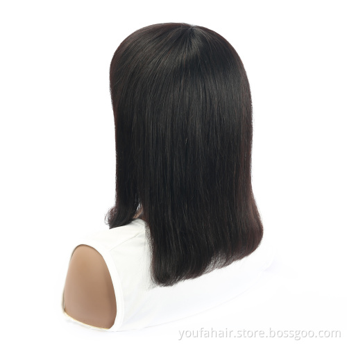 Low Price 12A Brazilian Hair Short Bob Wigs With Fringe Bangs Non Lace Curly Pixie Cut Bob Wig Full Machine Made Human Hair Wigs
